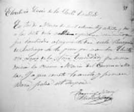 Nota del ingreso de Eleuterio Lucio el 3 de marzo de 1872
